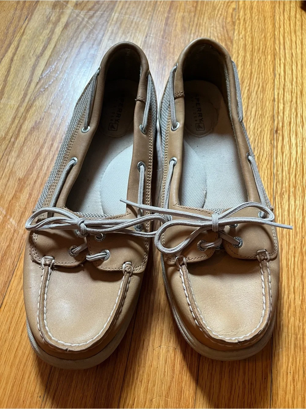 Sperry Men’s Light Brown/Tan Leather Moccasin Boat Shoes